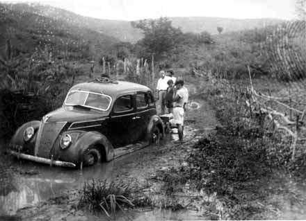 Car stuck in mud